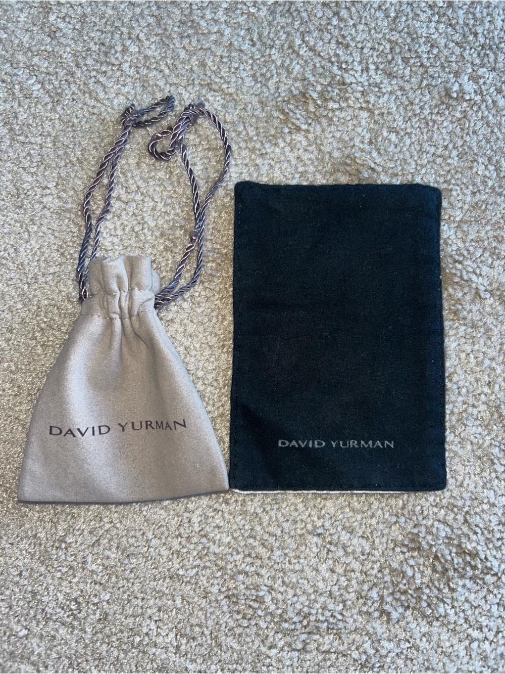 David yurman dust bag and wipe